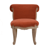 Brick Red Velvet Studded Chair NOVEX FURNITURES