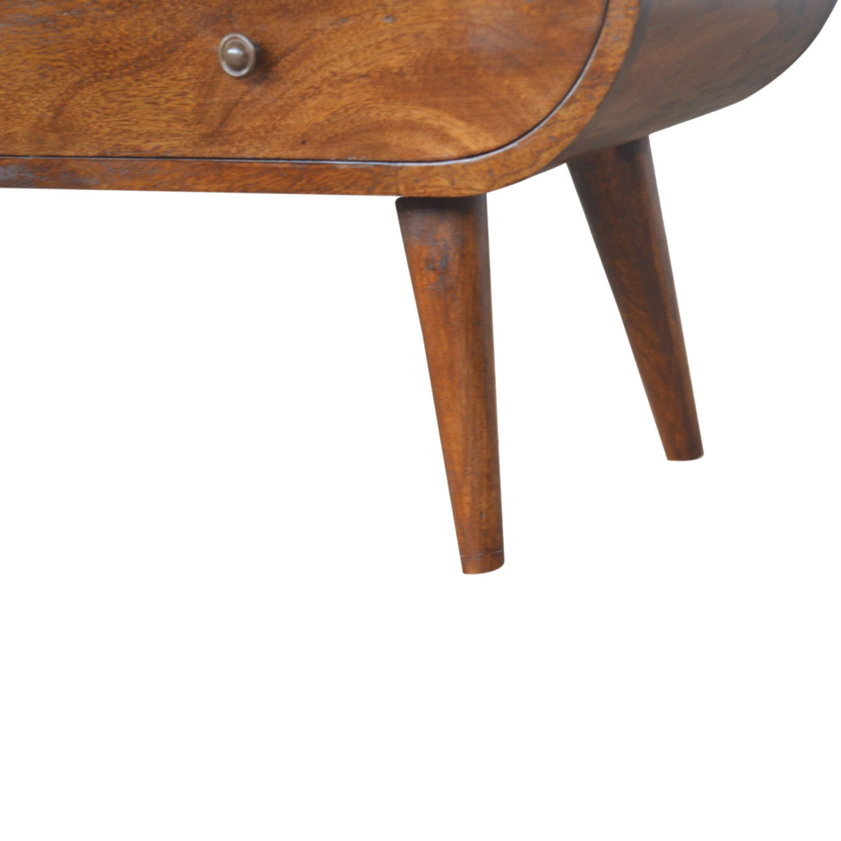 Chestnut Circular Media Unit - NOVEX FURNITURE
