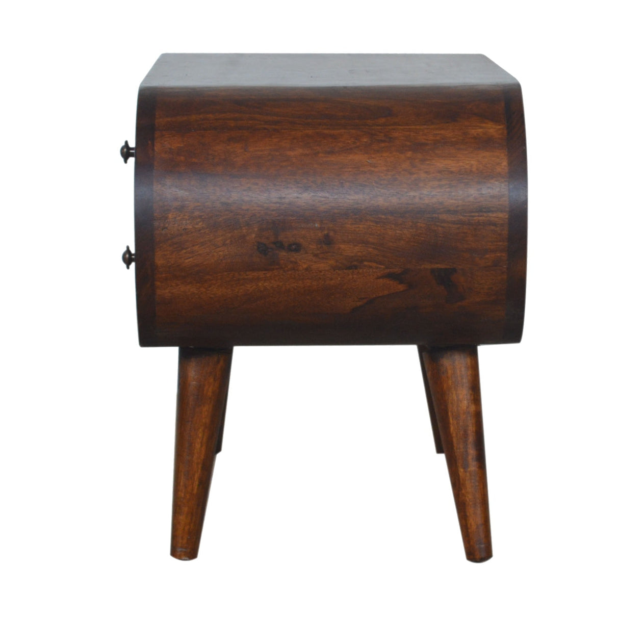 Chestnut Circular Media Unit - NOVEX FURNITURE