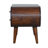 Chestnut Circular Media Unit - NOVEX FURNITURE